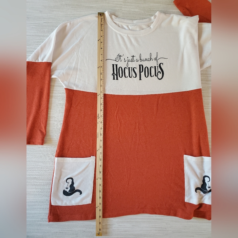 Hocus Pocus Themed Long Sleeve Tunic Front Pockets Size 2X - Picture 5 of 7